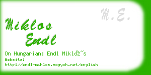 miklos endl business card